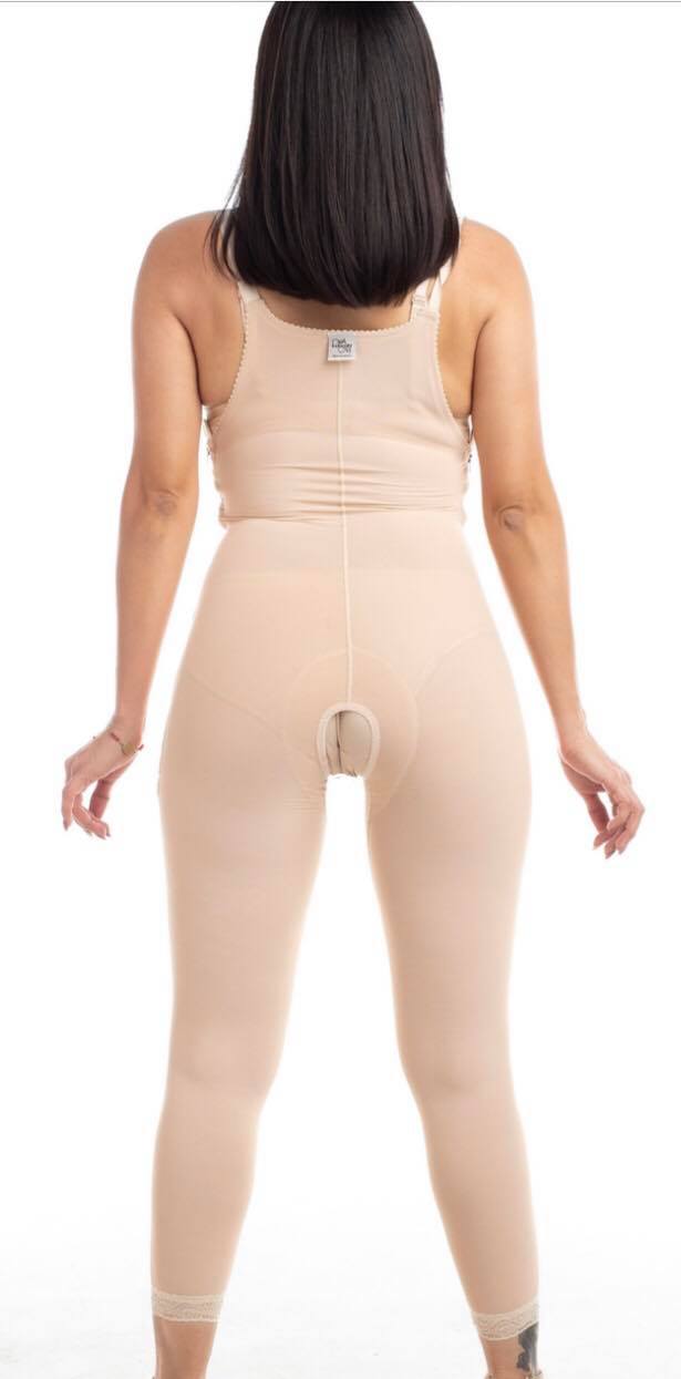 Faja abdominal de con tirantes a la pantorrilla